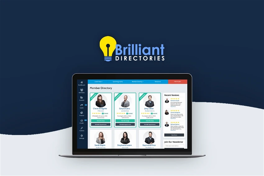 Brilliant Directories: An all-in-one software to create and monetize directory websites.