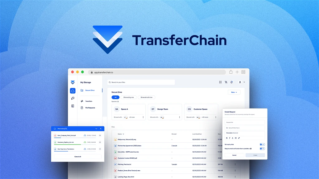 TransferChain: Secure File Sharing for the Modern Age